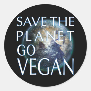 Sticker Rond Sauvez la planète Végone Chaque jour est Jour de