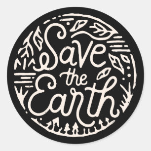 Sticker Rond Sauvez la terre