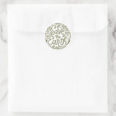 Sticker Rond Sauvez la terre (Sac)