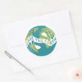 Sticker Rond Sauvez la Terre (Enveloppe)