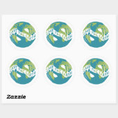 Sticker Rond Sauvez la Terre (Feuille)