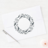 Sticker Rond Sauvez la vie des requins (Enveloppe)