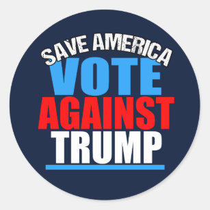 Sticker Rond Sauvez le vote de l'Amérique contre Trump