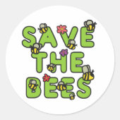 Sticker Rond Sauvez les abeilles (Devant)