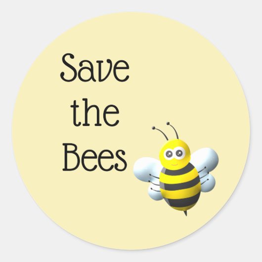 Sticker Rond Sauvez les abeilles (Devant)
