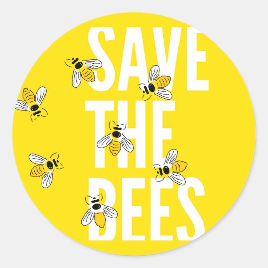 Sticker Rond Sauvez les abeilles (Devant)