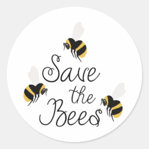Sticker Rond Sauvez les abeilles