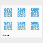 Sticker Rond Sauvez les abeilles (Feuille)