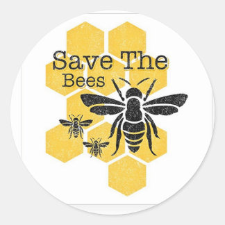 Sticker Rond Sauvez les abeilles