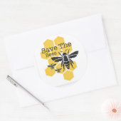 Sticker Rond Sauvez les abeilles (Enveloppe)