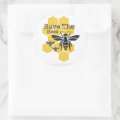 Sticker Rond Sauvez les abeilles (Sac)