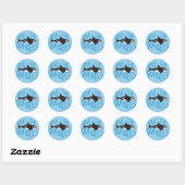 Sticker Rond Sauvez les baleines (Feuille)