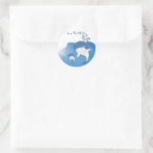 Sticker Rond Sauvez Les Baleines (Sac)