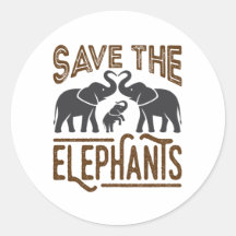 Sauvez les éléphants Aiguille éléphante Protégez l