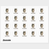 Sticker Rond Sauvez Les Loups (Feuille)