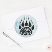 Sticker Rond Sauvez Les Ours Polaires (Enveloppe)