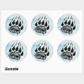 Sticker Rond Sauvez Les Ours Polaires (Feuille)