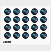 Sticker Rond Sauvez Les Requins (Feuille)