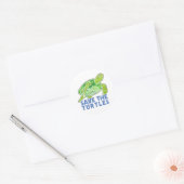 Sticker Rond Sauvez les tortues (Enveloppe)