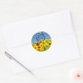 Sticker Rond Sauvez l'Ukraine ! (Enveloppe)