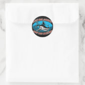 Sticker Rond Sauvez nos requins (Sac)