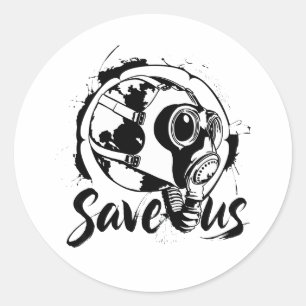 Sticker Rond Sauvez-nous