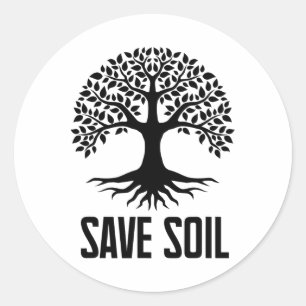 Sticker Rond Sauvons Le Mouvement Des Sols Faire Sauver La Terr