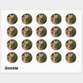Sticker rond Savannah Cat (Feuille)
