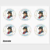 Sticker Rond Savannah Géorgie Coloniale (Feuille)