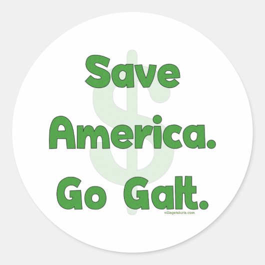 Sticker Rond Save America Go Galt (Devant)