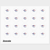 Sticker Rond Save Democracy Vote Blue (Feuille)