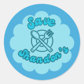 Sticker Rond SAVE SHANDON'S - Rob's Diner - The Crossing (Devant)