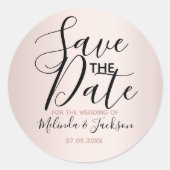 Sticker Rond Save the date | Blush (Devant)