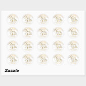 Sticker Rond Save the date | Points d'or | Personnaliser (Feuille)