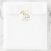 Sticker Rond Save the date | Points d'or | Personnaliser (Sac)