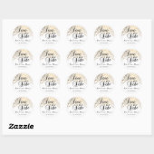 Sticker Rond Save the date | Points d'or | Personnaliser (Feuille)