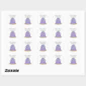Sticker Rond "Save the date" pour mariage (Feuille)