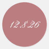 Sticker Rond Save the Date Wedding Date Envelope Seals (Devant)