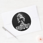 STICKER ROND SAVE TIBET~ ! TIBET GRATUIT ! (Enveloppe)