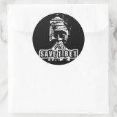 STICKER ROND SAVE TIBET~ ! TIBET GRATUIT ! (Sac)