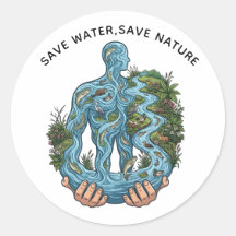 Save Water Save Nature Eco-Conscious Environmental