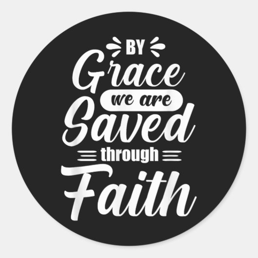 Sticker Rond Saved by Grace (Devant)