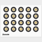 Sticker Rond Saveur de glace à la banane (Feuille)
