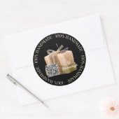 Sticker Rond Savon artisanal avec code QR (Enveloppe)