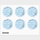 Sticker Rond Savon artisanal bleu pâle (Feuille)