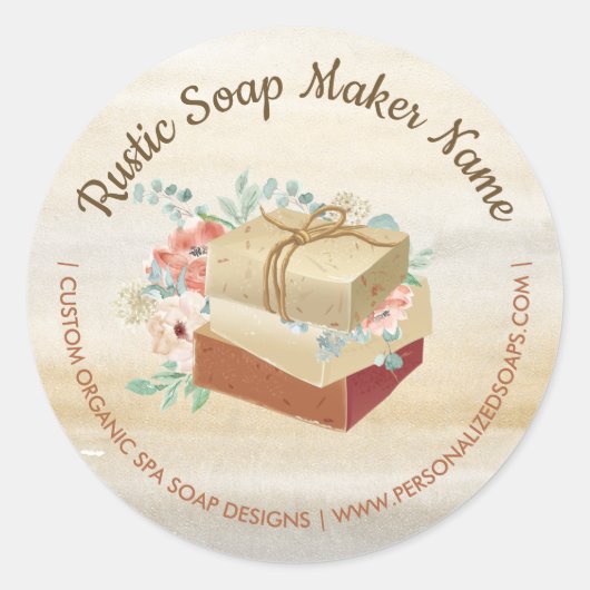Sticker Rond Savon Bio Spa cercle (Devant)