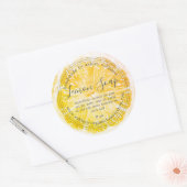 Sticker Rond Savon de citron à la main Organic Business Classic (Enveloppe)