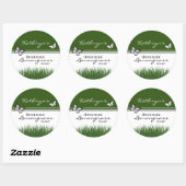 Sticker Rond Savon de citronnelle maison personnalisé (Feuille)