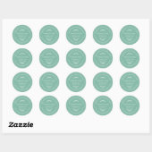 Sticker Rond Savon de lavande artisanale rustique Dusty Jade Ve (Feuille)