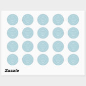 Sticker Rond Savon de lavande artisanale rustique Pastel Blue G (Feuille)